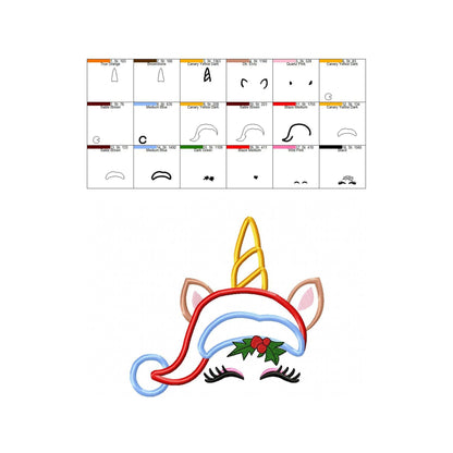 Unicorn - Applique embroidery design