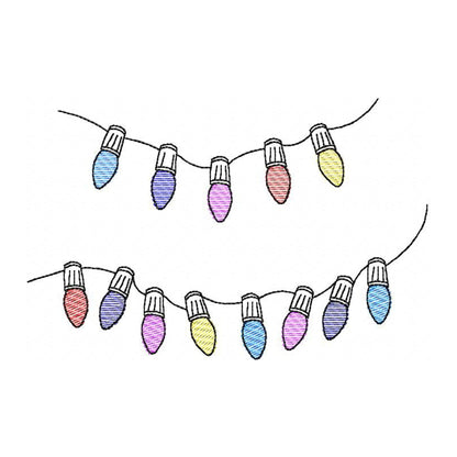Christmas lights - Embroidery design