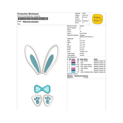 Bunny - Applique embroidery design