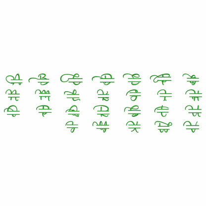 Angy - Split Embroidery font