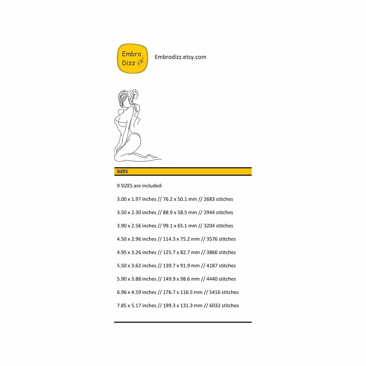 Sexy woman - Embroidery design