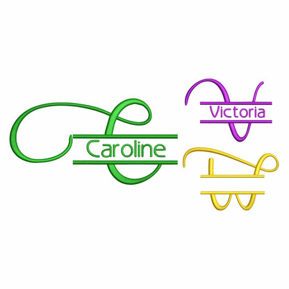 Angy - Split Embroidery font