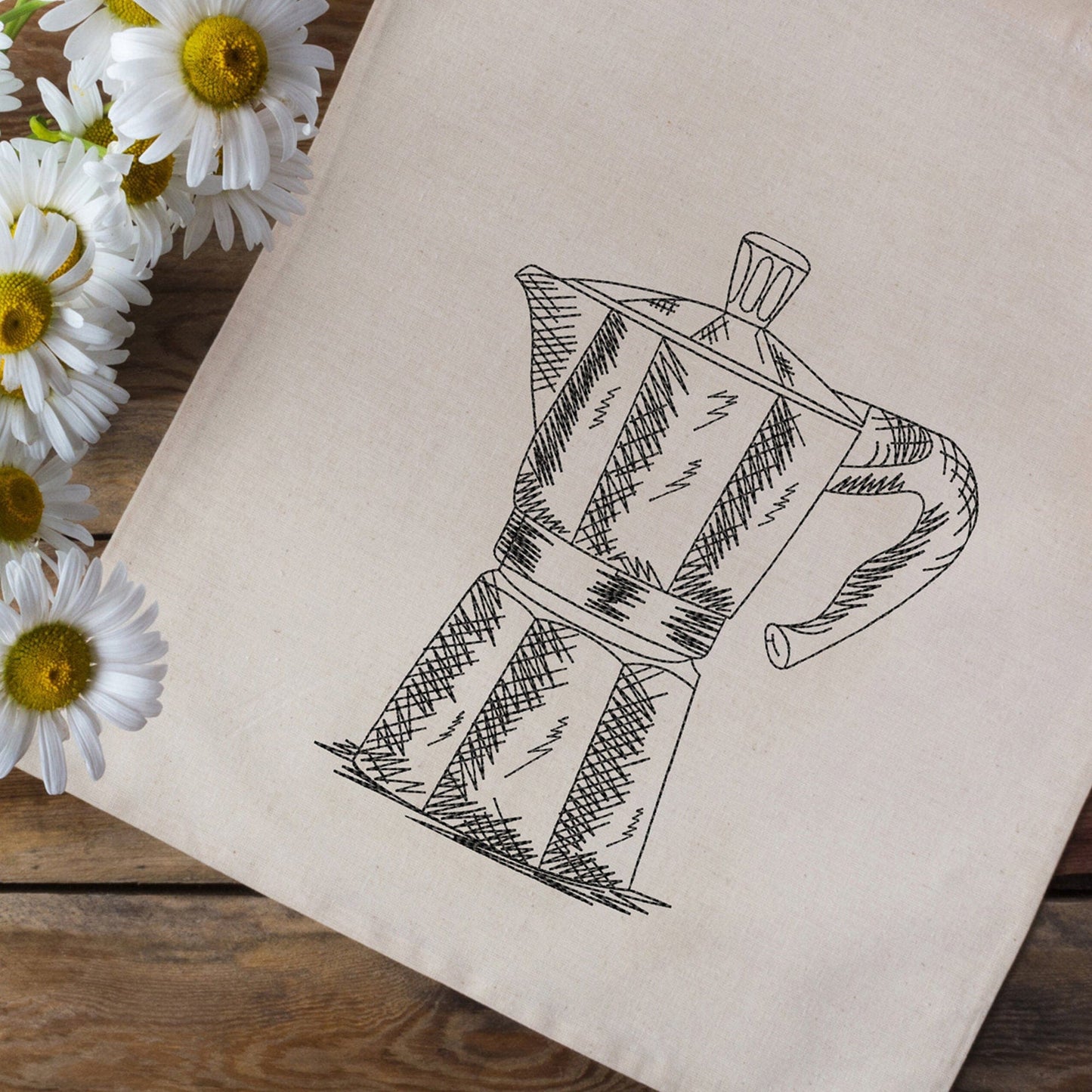 Coffee pot - Embroidery design