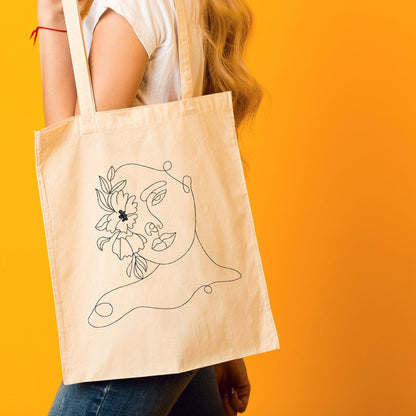 Woman & flower - Embroidery design