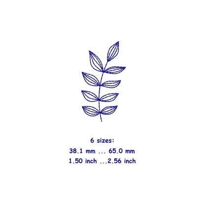 Leaf Mini - Embroidery design