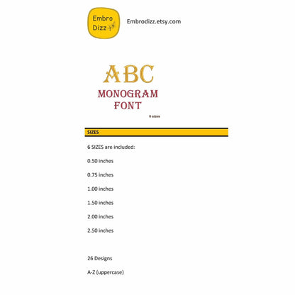 ABC - Monogram Embroidery font