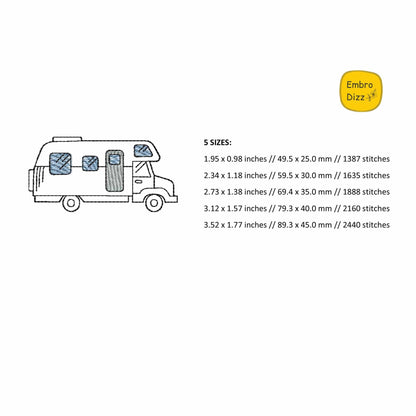 Camper Mini - Embroidery design