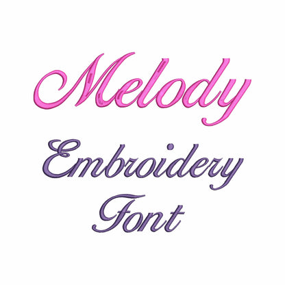 Melody - Embroidery font