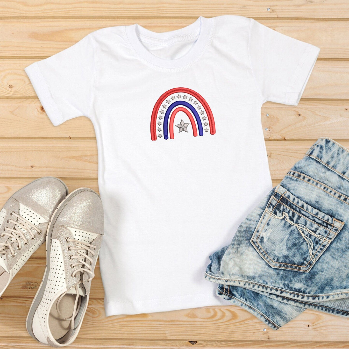 America rainbow - Embroidery design