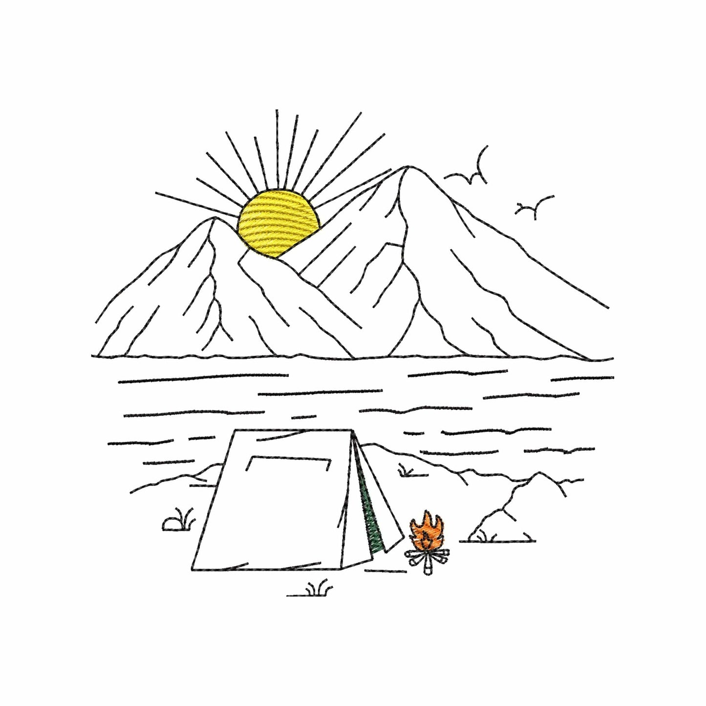 Camping - Embroidery design
