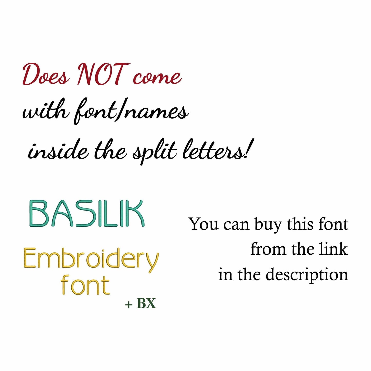 Angy - Split Embroidery font