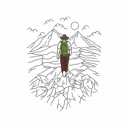 Mountain Adventure - Embroidery design