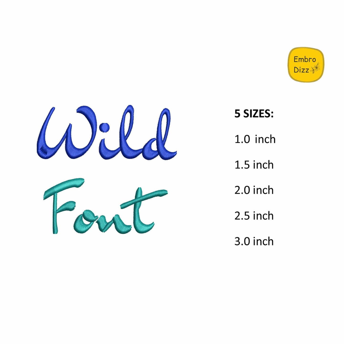 Wild - Embroidery font