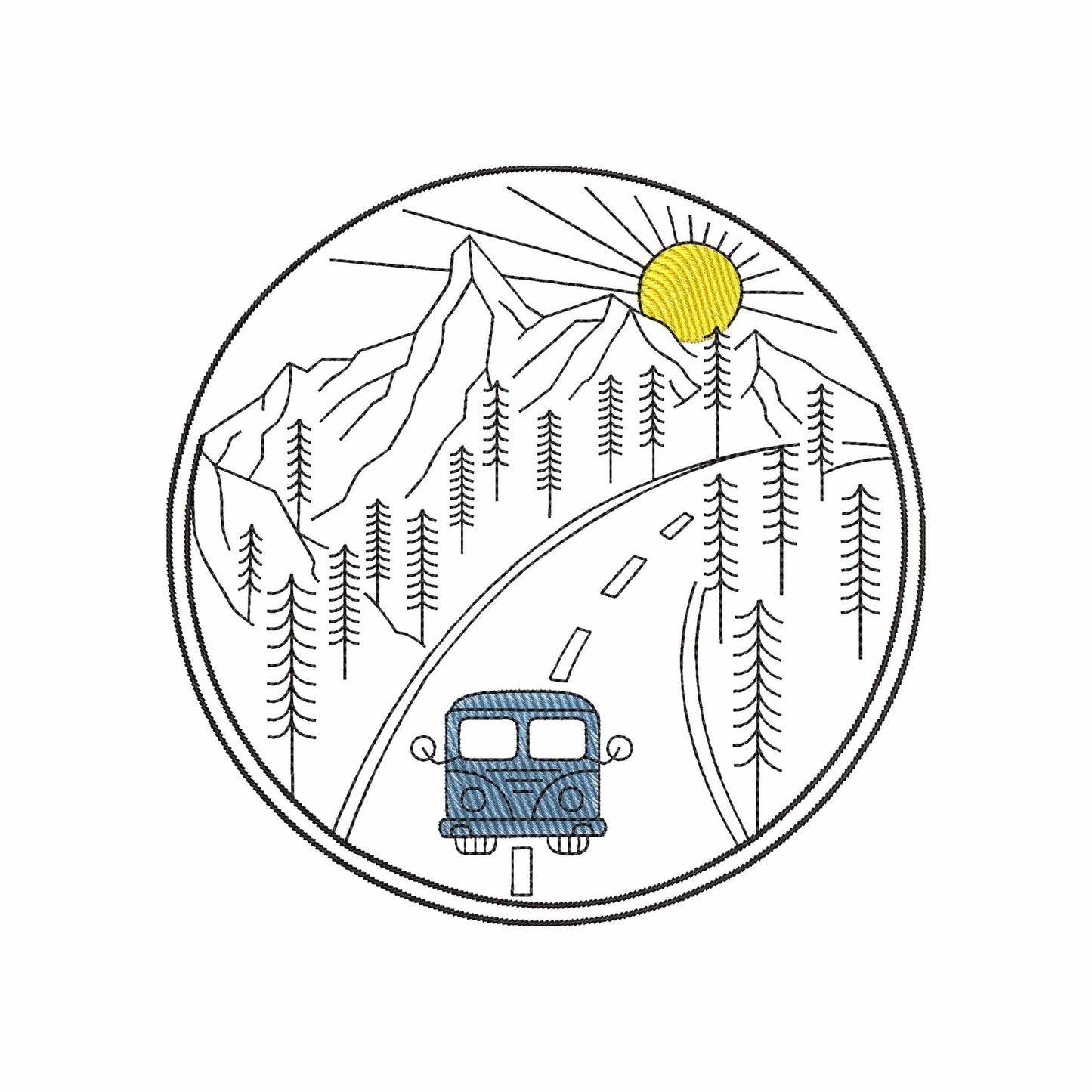 Mountain Travel - Embroidery design