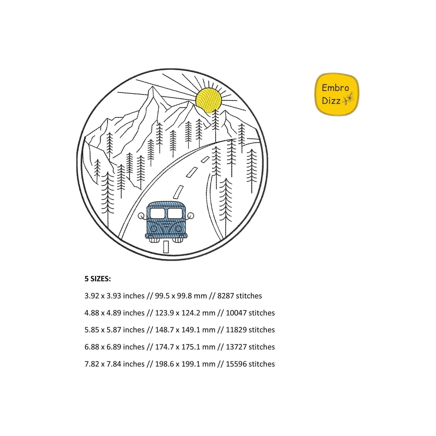 Mountain Travel - Embroidery design