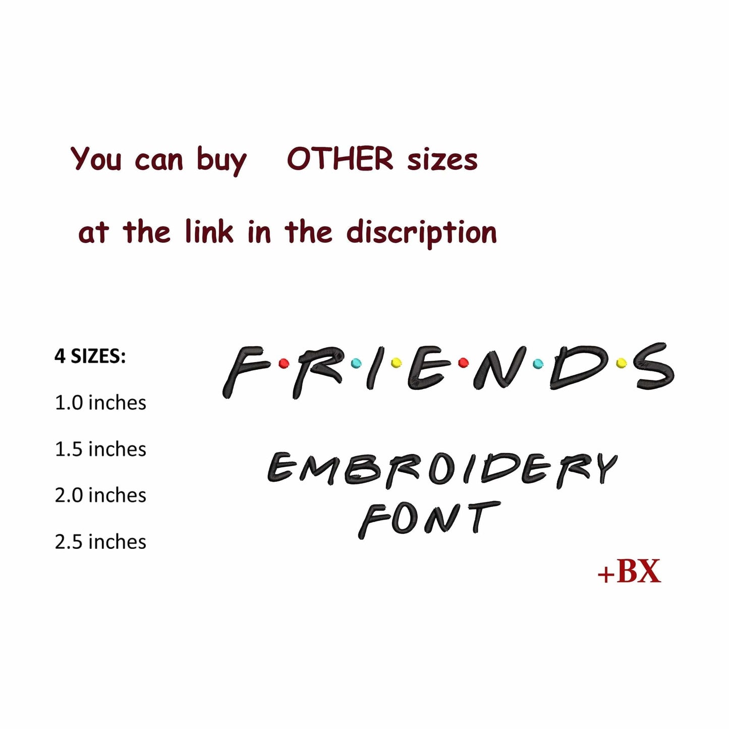 Friends Mini - Embroidery font