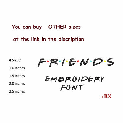 Friends Mini - Embroidery font