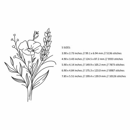 Wildflower - Embroidery design