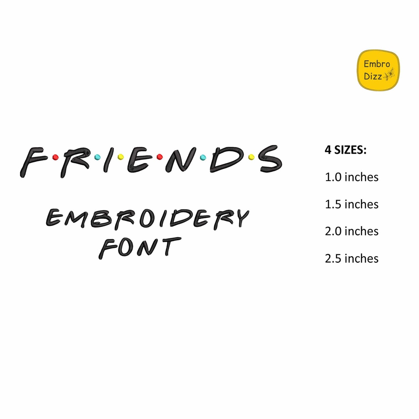 Friends - Embroidery font
