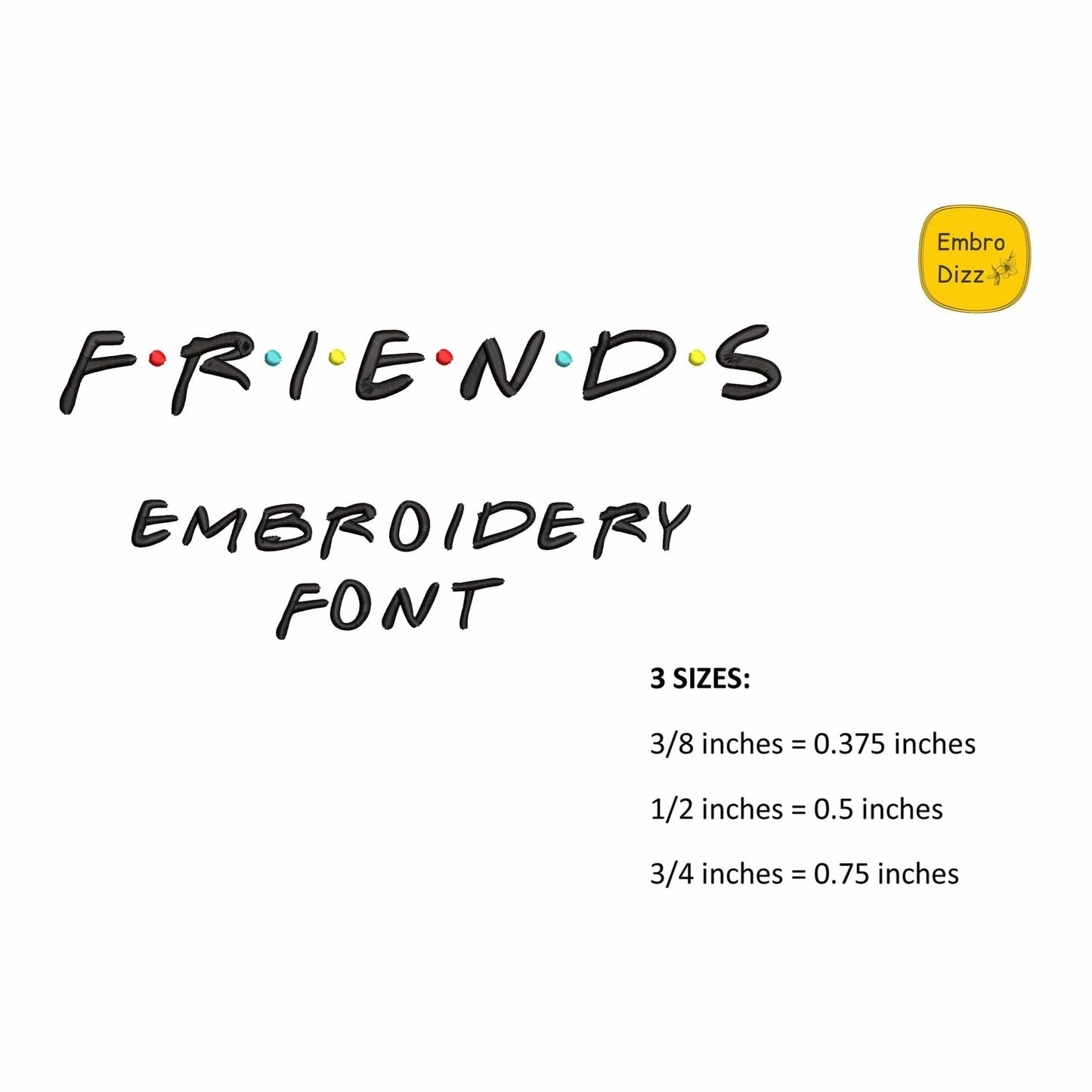 Friends Mini - Embroidery font