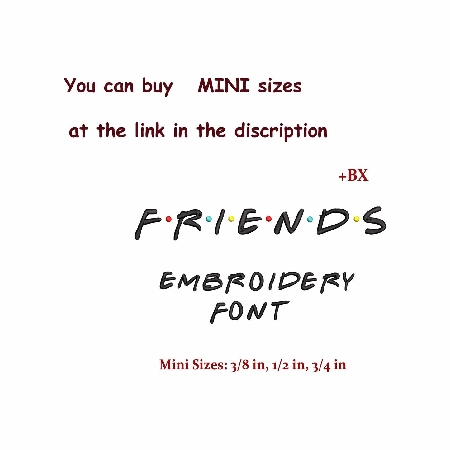 Friends - Embroidery font