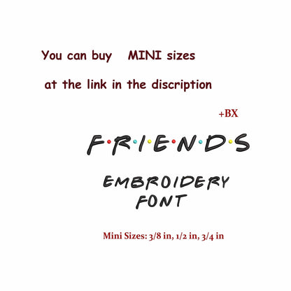 Friends - Embroidery font