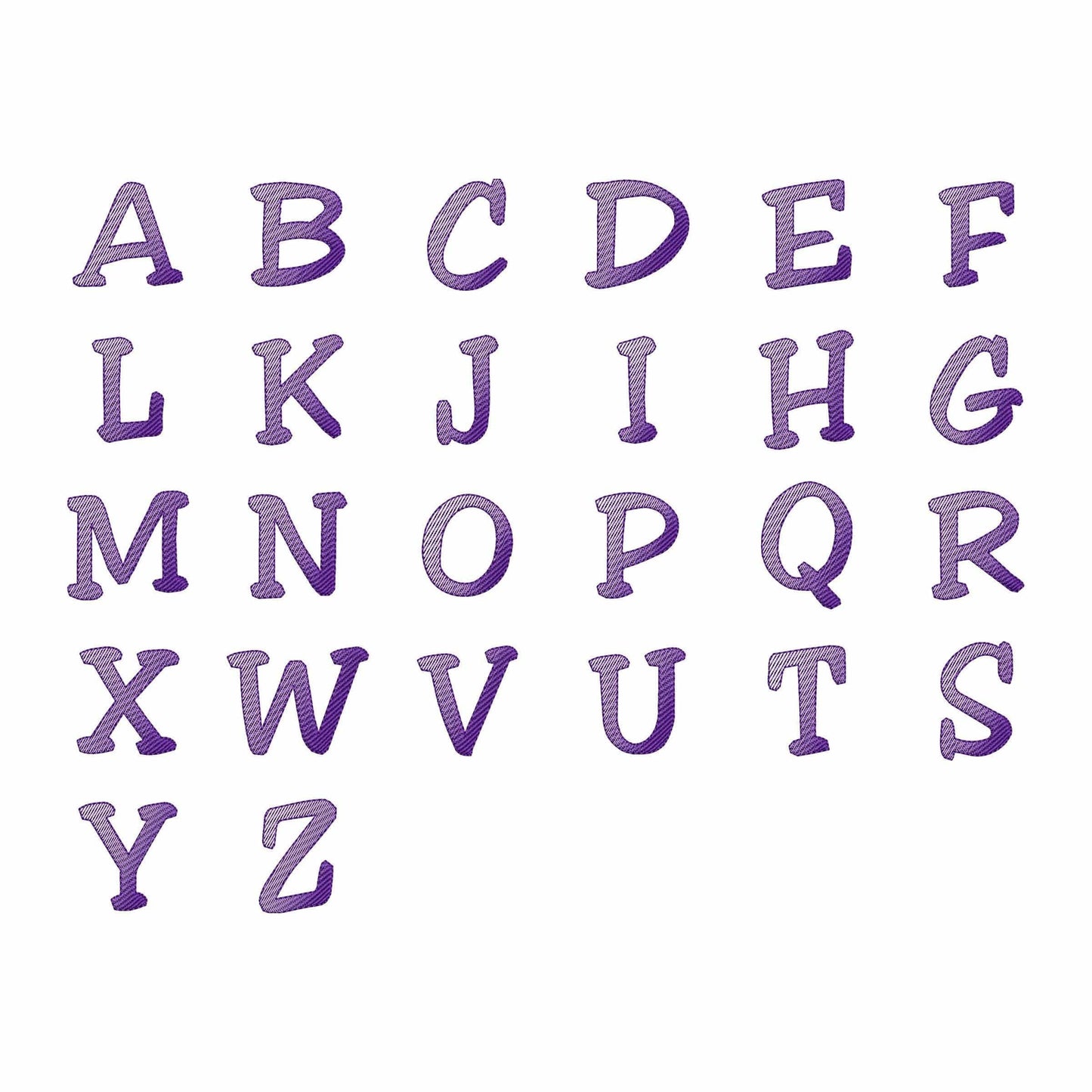Lucky - Sketch embroidery font