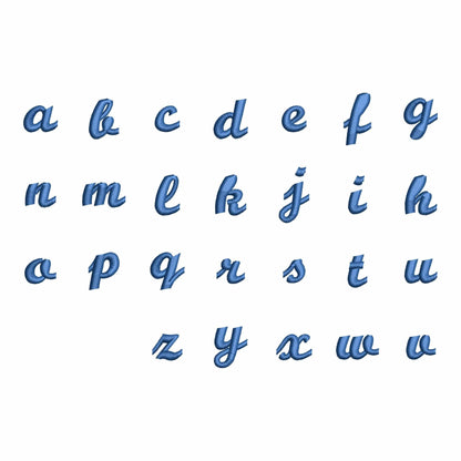 Script - Mini embroidery font