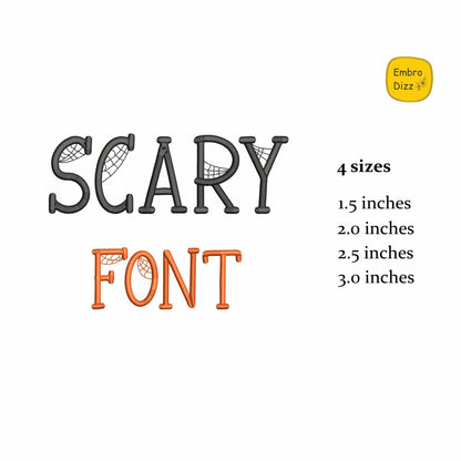 Scary - Halloween embroidery font