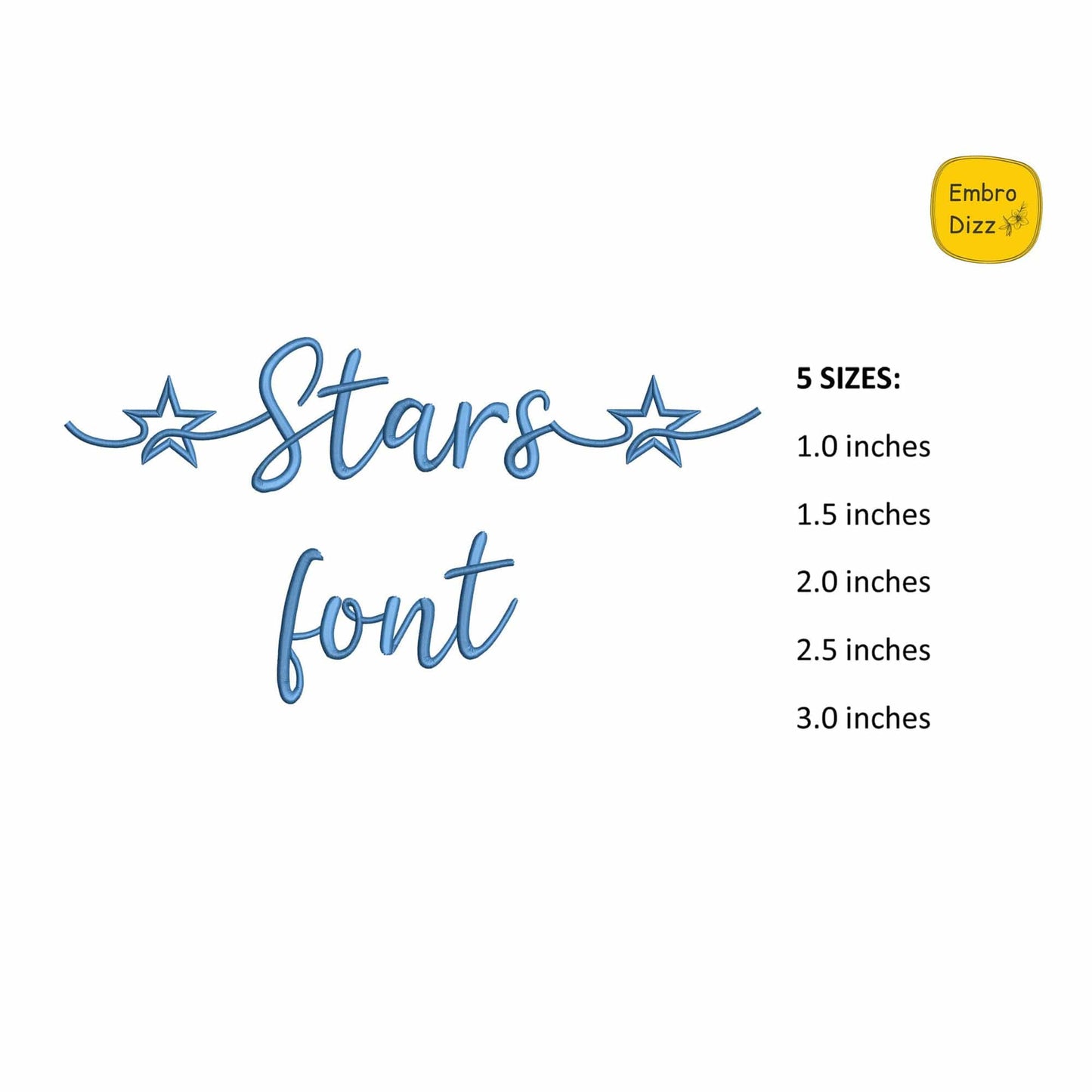 Stars - Embroidery font