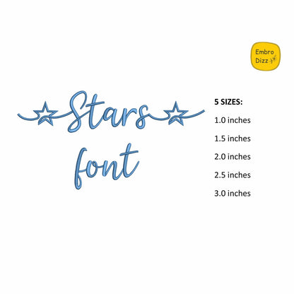 Stars - Embroidery font