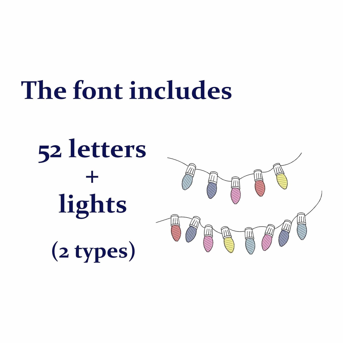 Addy - Christmas embroidery font