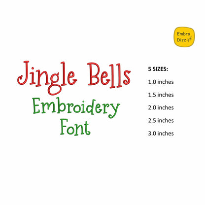 Jingle Bells - Serif embroidery font