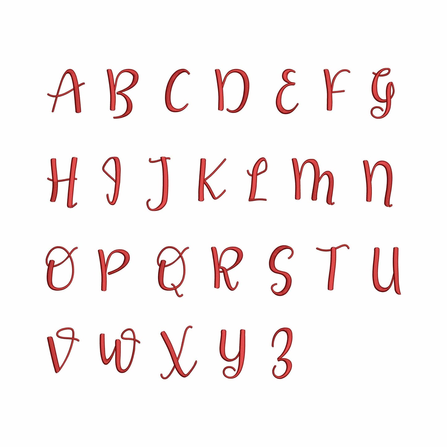 Paulina - Embroidery font