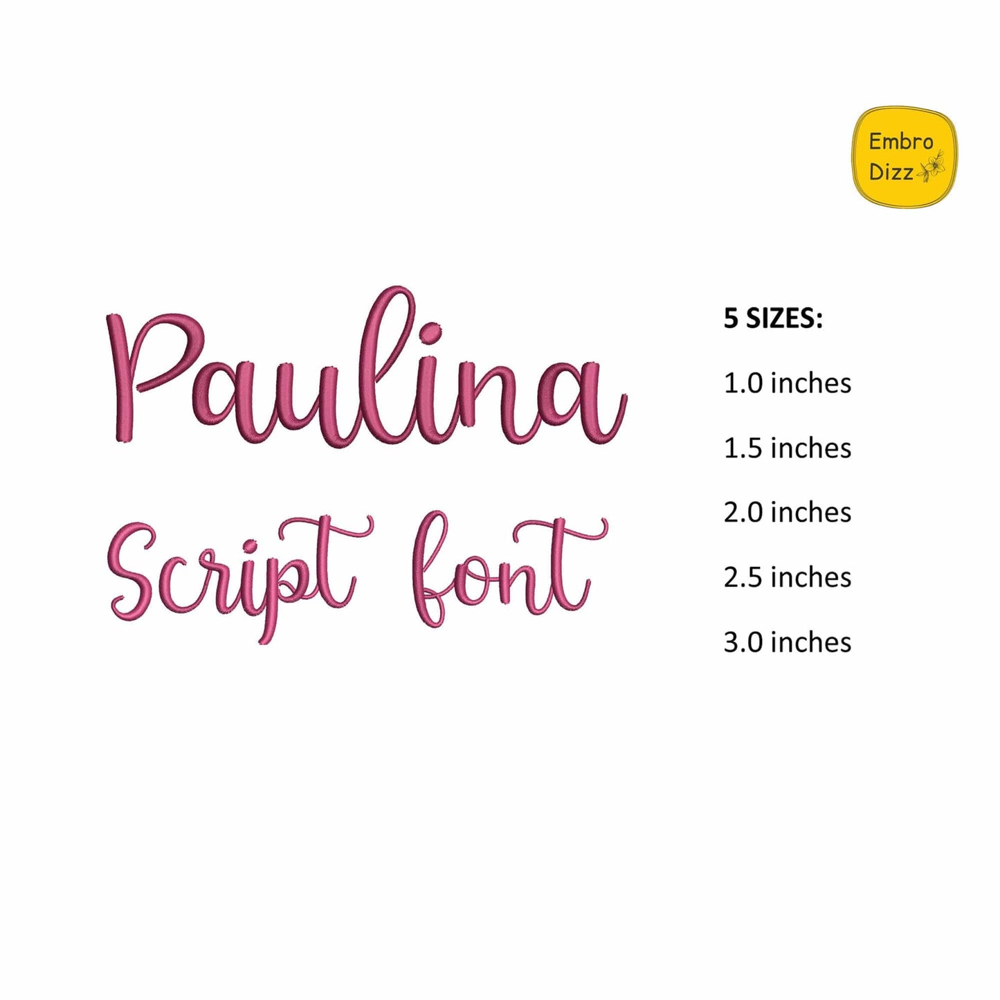 Paulina - Embroidery font