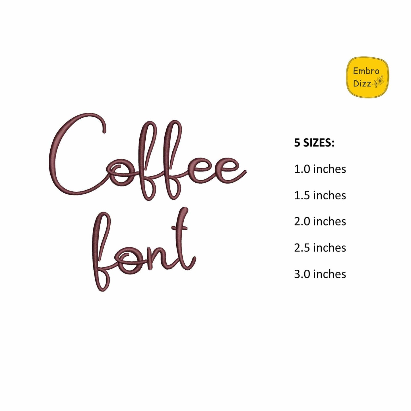 Coffee - Embroidery font