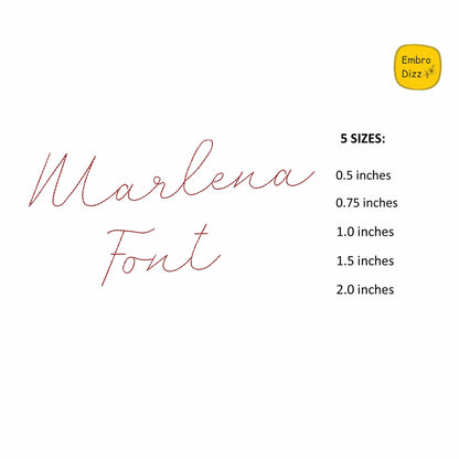 Marlena - Bean stitch Embroidery font