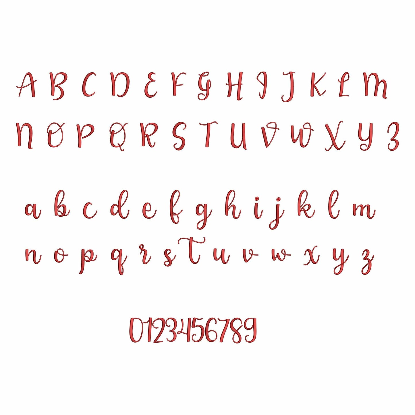 Paulina - Embroidery font