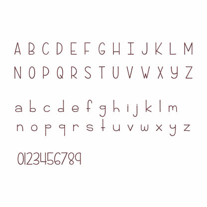 Farmhouse - Mini embroidery font