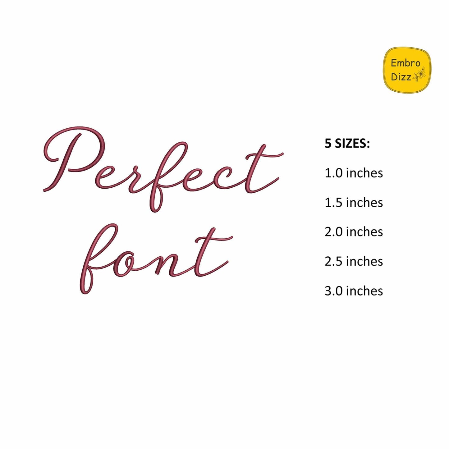 Perfect - Embroidery font