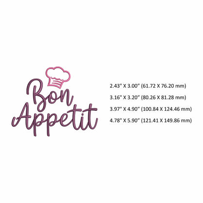 Bon Appetit - Embroidery design