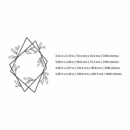 Floral frame - Embroidery design