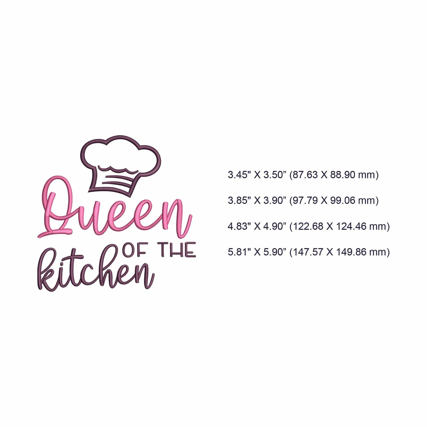 Queen of the kitchen - Embroidery design