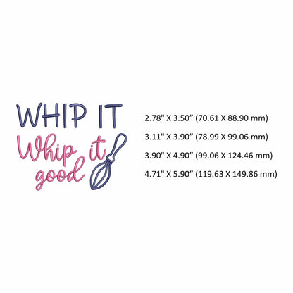 Whip it good - Embroidery design