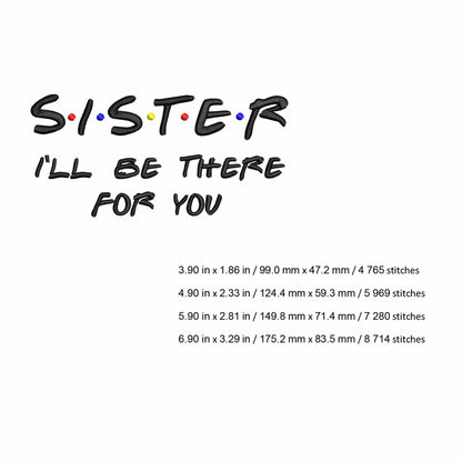 Sister team - Embroidery design