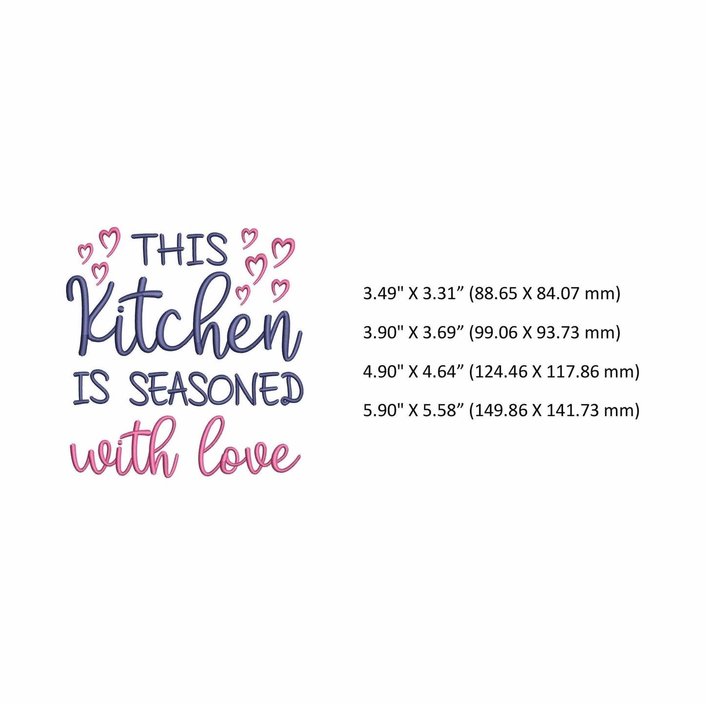Kitchen with love - Embroidery design