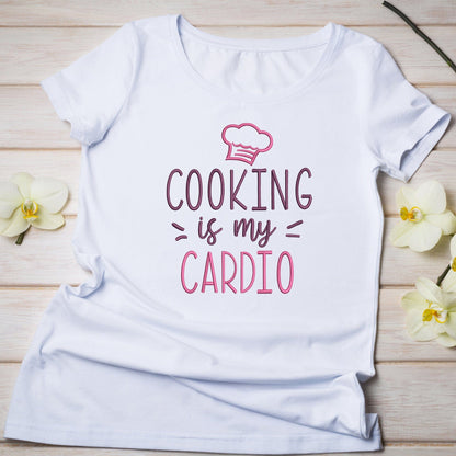 Cooking is cardio - Embroidery design