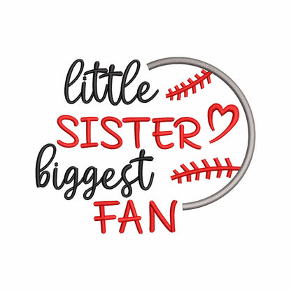 Baseball sister - Embroidery design