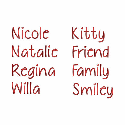 Smiley - Cute embroidery font