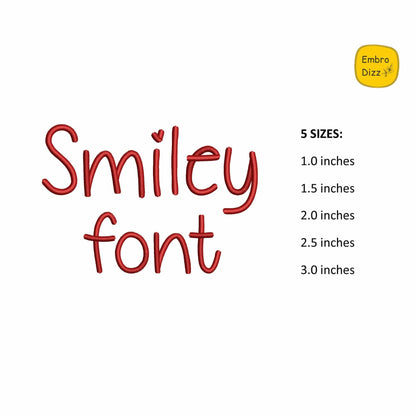 Smiley - Cute embroidery font